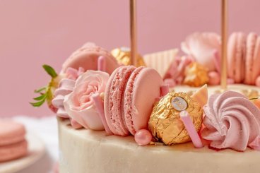 PINK & GOLD BIRTHDAY CAKE