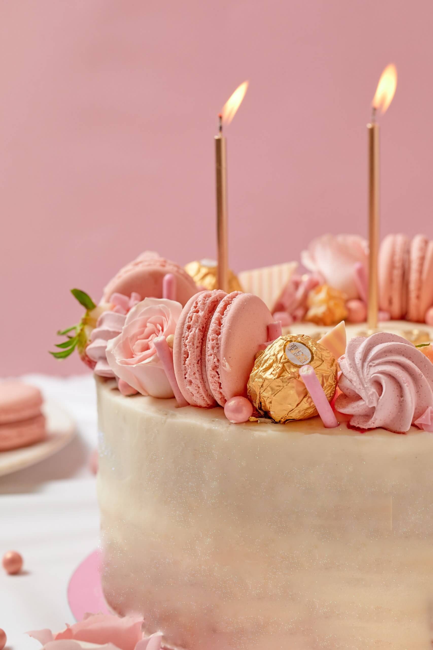 PINK & GOLD BIRTHDAY CAKE