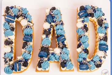 DAD CAKE - BLUE SILVER & WHITE