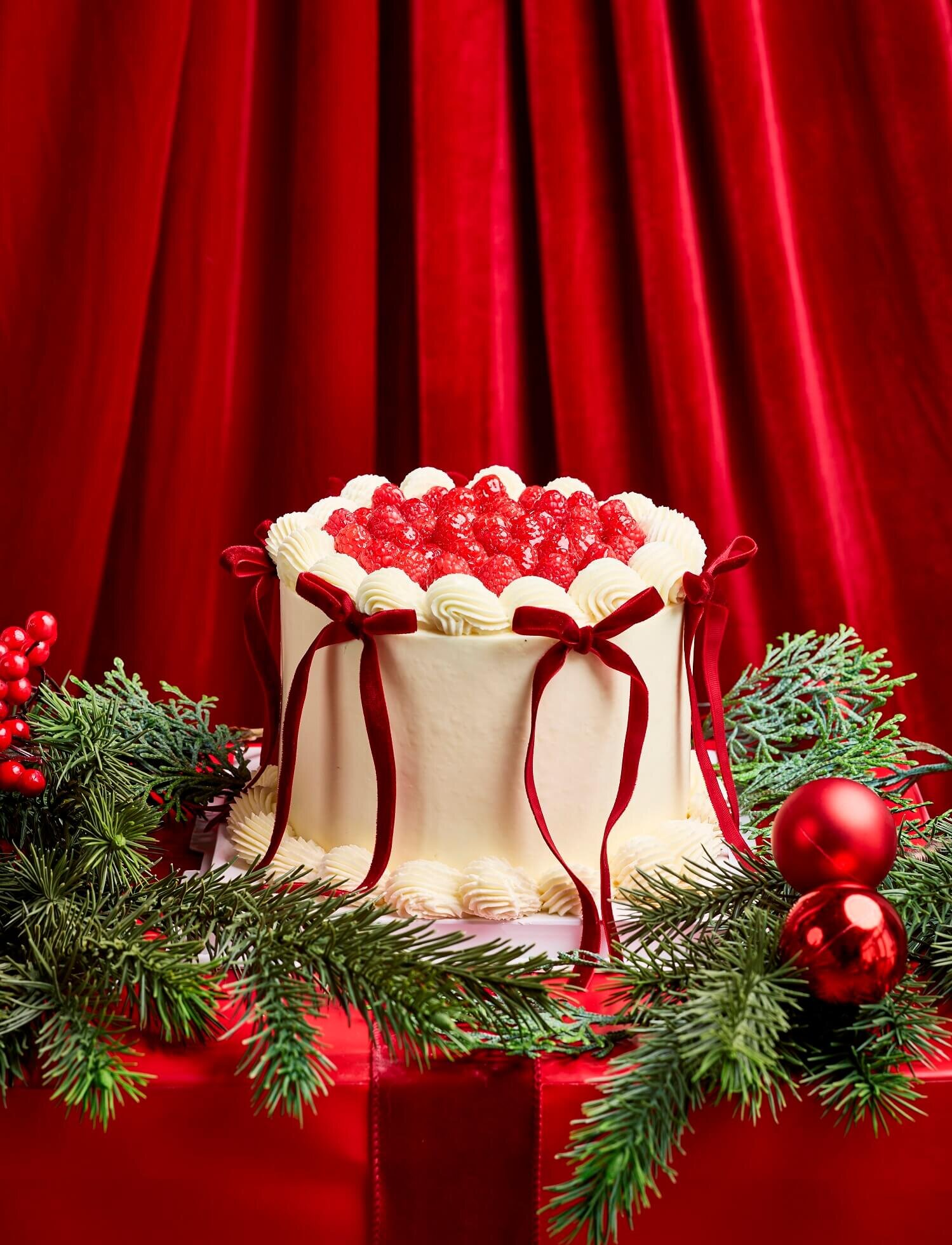 RASPBERRY CHRISTMAS CAKE